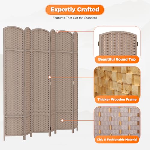 4 Panel Room Divider Screen 5.6 Ft Tall Folding Privacy Partition N658