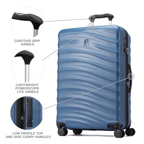 Hardside Expandable Carry-On Luggage with 8 Spinner Wheels and TSA Lock J560758