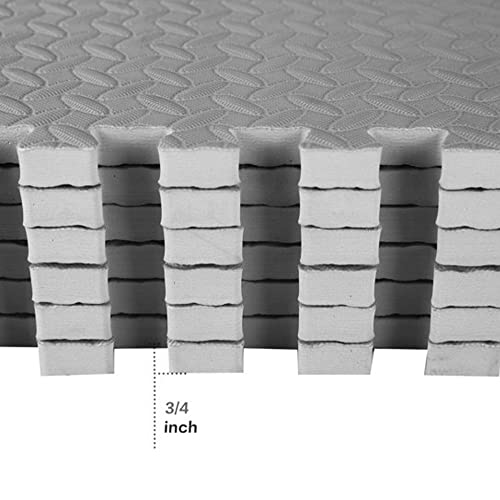 Puzzle Exercise Mat with EVA Foam Interlocking Tiles for MMA, Gymnastics and Home Gym N211438