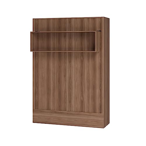 Full Murphy Wall Bed in White with Shelf O67975