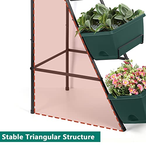 Raised Garden Bed 4 Tier Vertical Planter with Legs for Indoor Outdoor Use V653