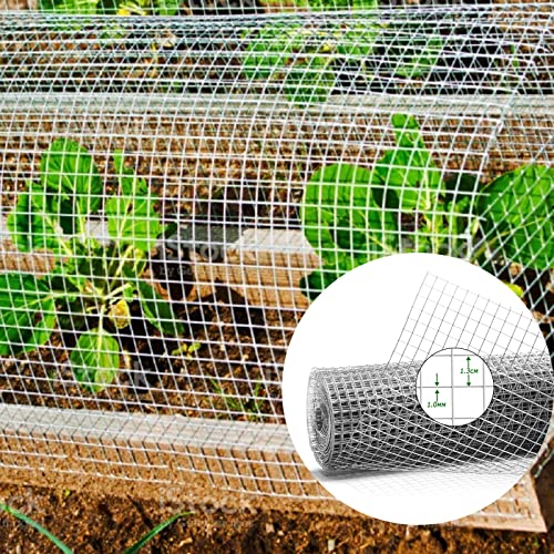 Chicken Wire Mesh for Gardening- Rust-Proof Galvanized Wire Net- Poultry Fence for Chicken, Deer, Rabbits, Safety Construction Fence