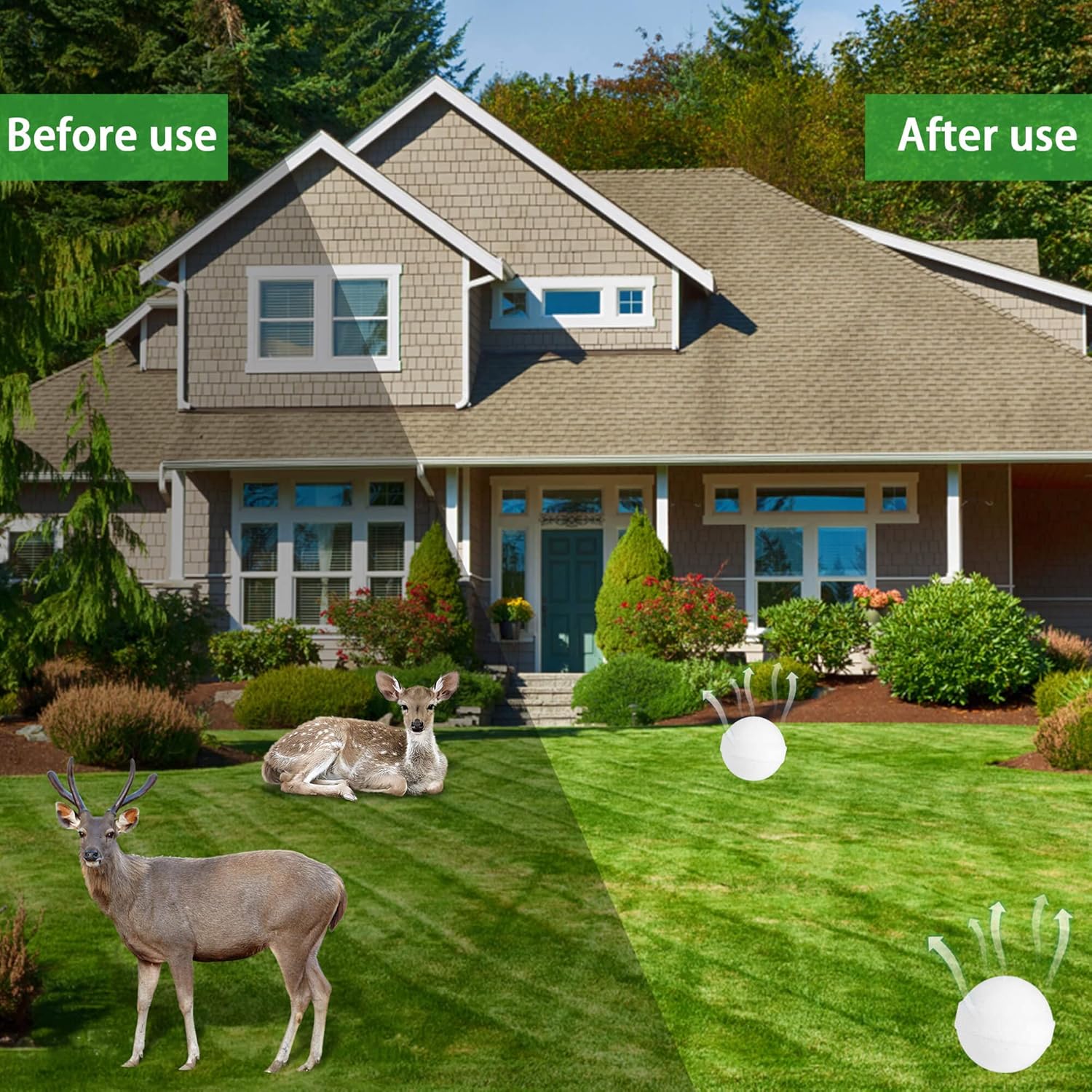 Deer Repellent for Yard, 24 Pack Z644