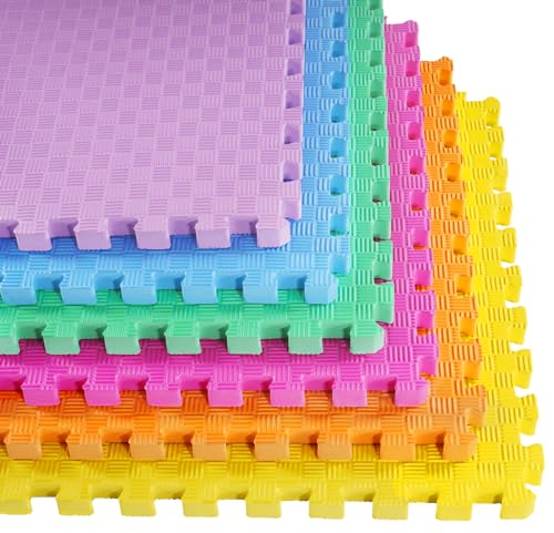 Puzzle Exercise Mat with EVA Foam Interlocking Tiles for MMA, Gymnastics and Home Gym N211438