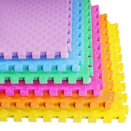 Puzzle Exercise Mat with EVA Foam Interlocking Tiles for MMA, Gymnastics and Home Gym N211438