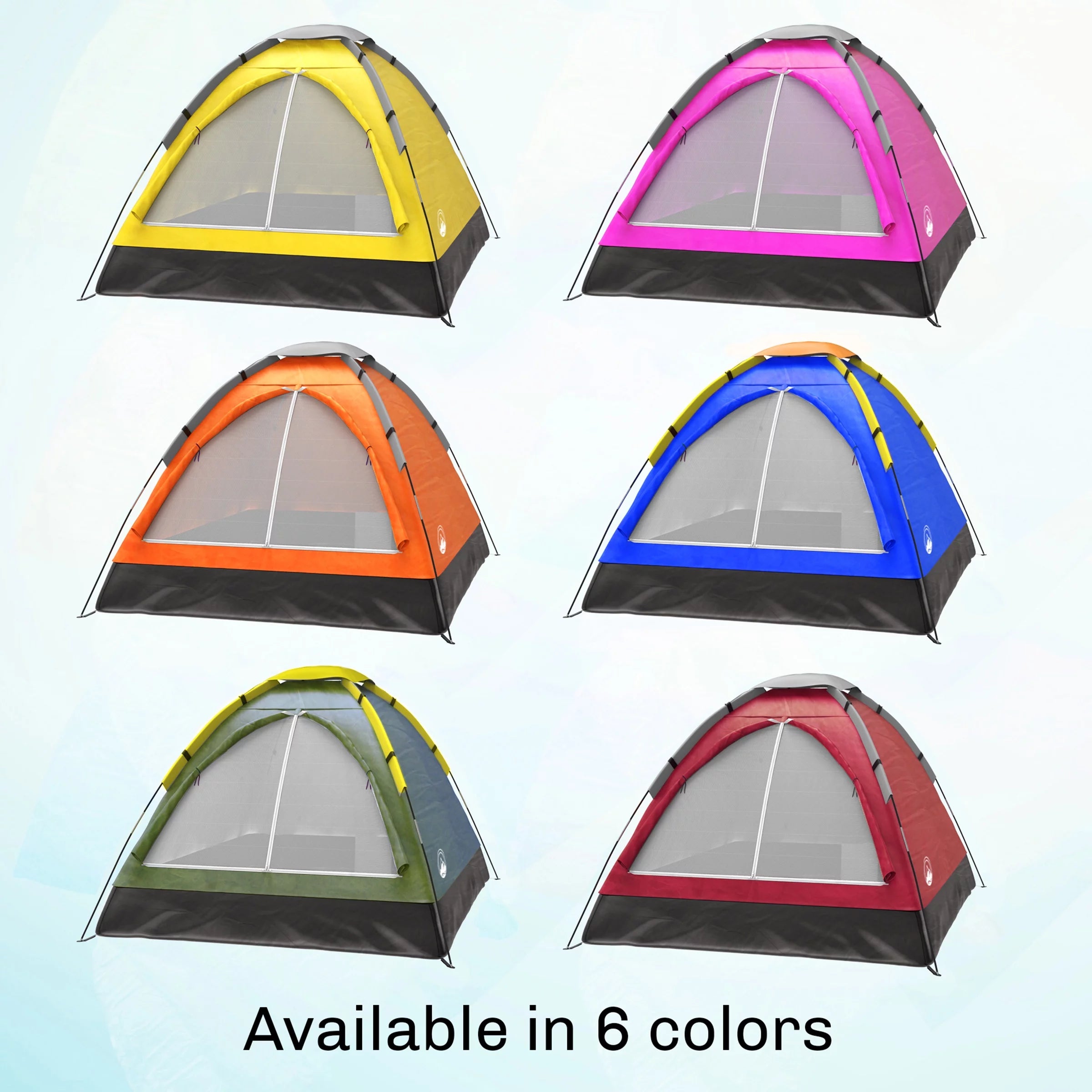 2-Person Dome Tent with Rain Fly and Carry Bag for Camping Hiking O36176