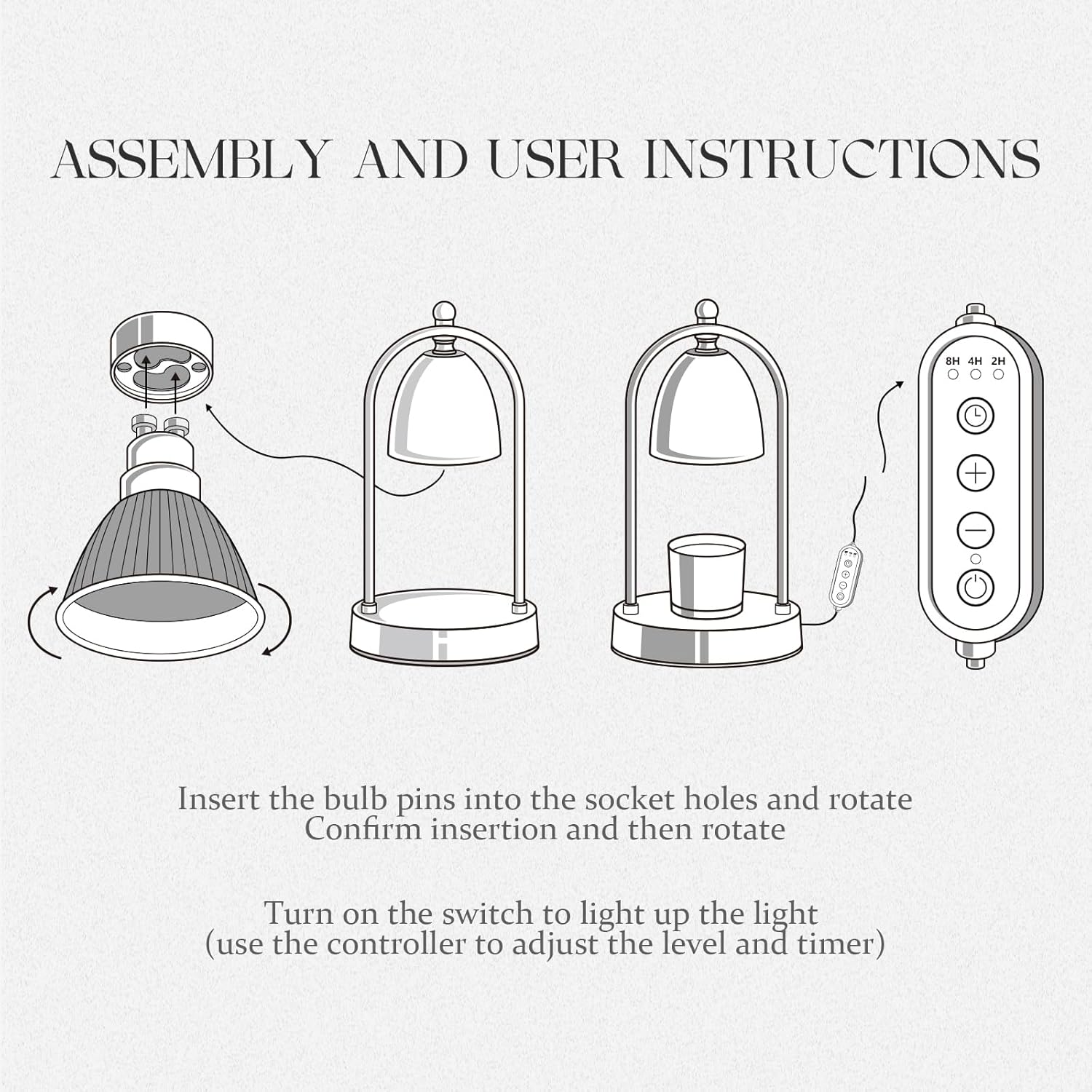 Candle Warmer Lamp with Timer for Jar Candles, Dimmable, Auto Shut Off Y70278
