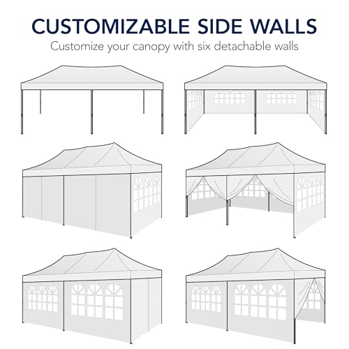 10x20 Party Tent, Waterproof Outdoor Canopy with Sidewalls Y555496