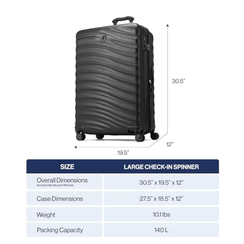 Hardside Expandable Carry-On Luggage with 8 Spinner Wheels and TSA Lock J560758