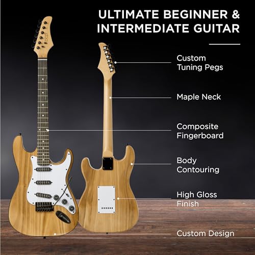 Beginner Electric Guitar Starter Kit with Case, Amp, and Accessories G63095