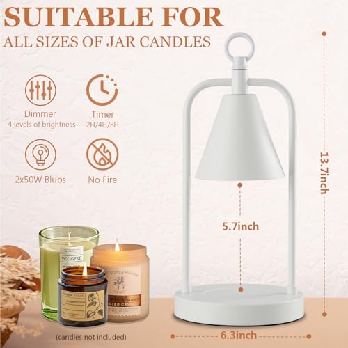 Candle Warmer Lamp with Timer, Dimmable Wax Melter for Home Decor C91265