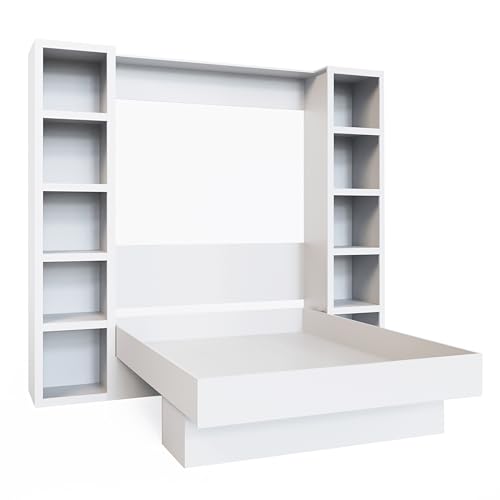 Queen Murphy Wall Bed with Two Bookshelves Y365306