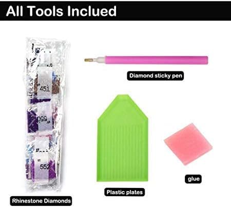 Diamond Painting Kits for Adults - Colorful Tulip DIY Round Full Drill 5D Diamond Art H815989