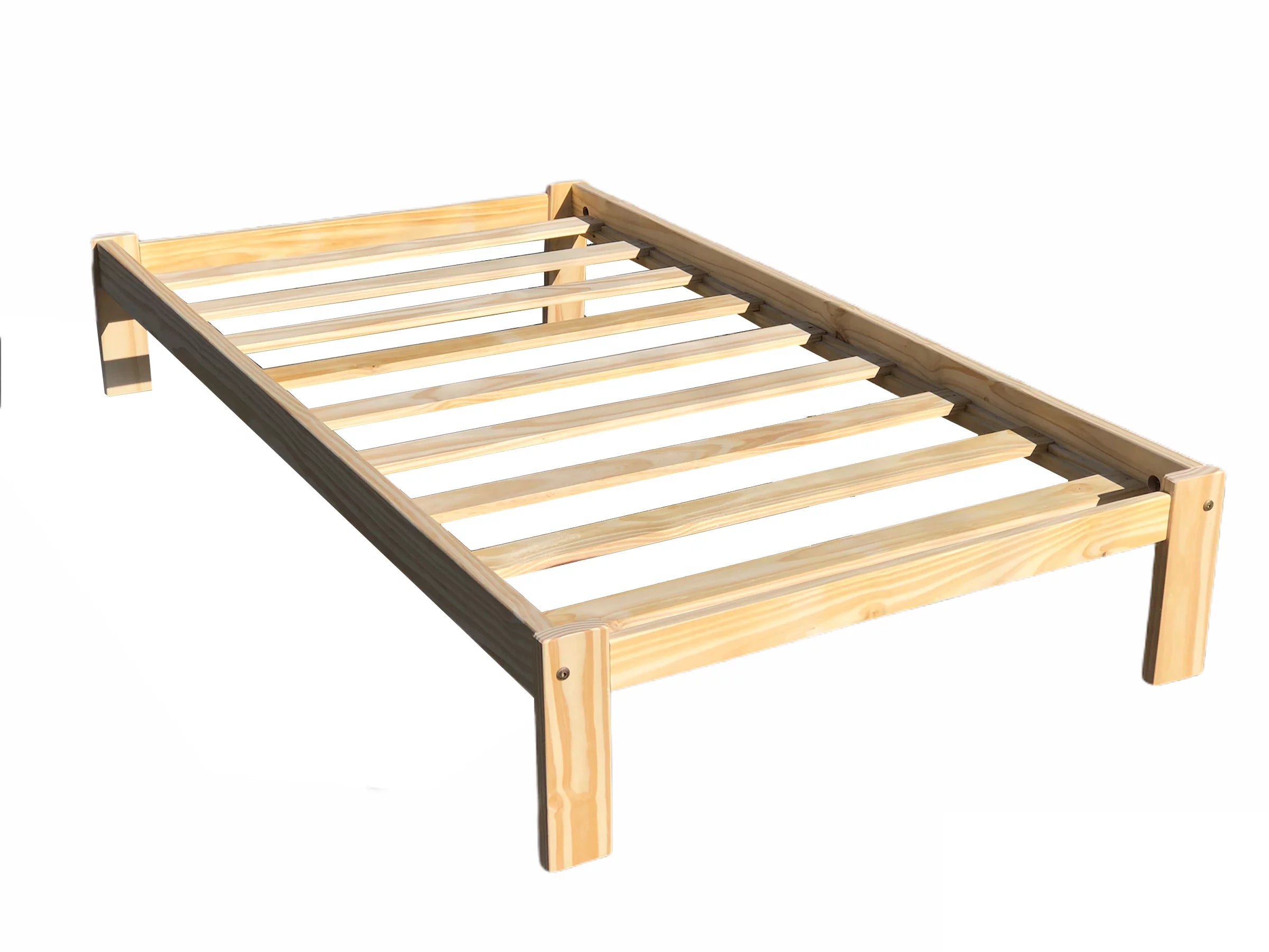 Twin Size Solid Pine Wood Platform Bed D578