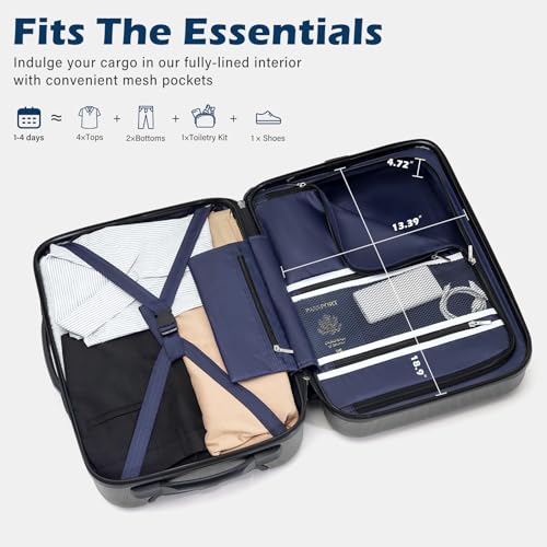 PC+ABS Spinner Suitcase with TSA Lock, 20in Carry-On Q530