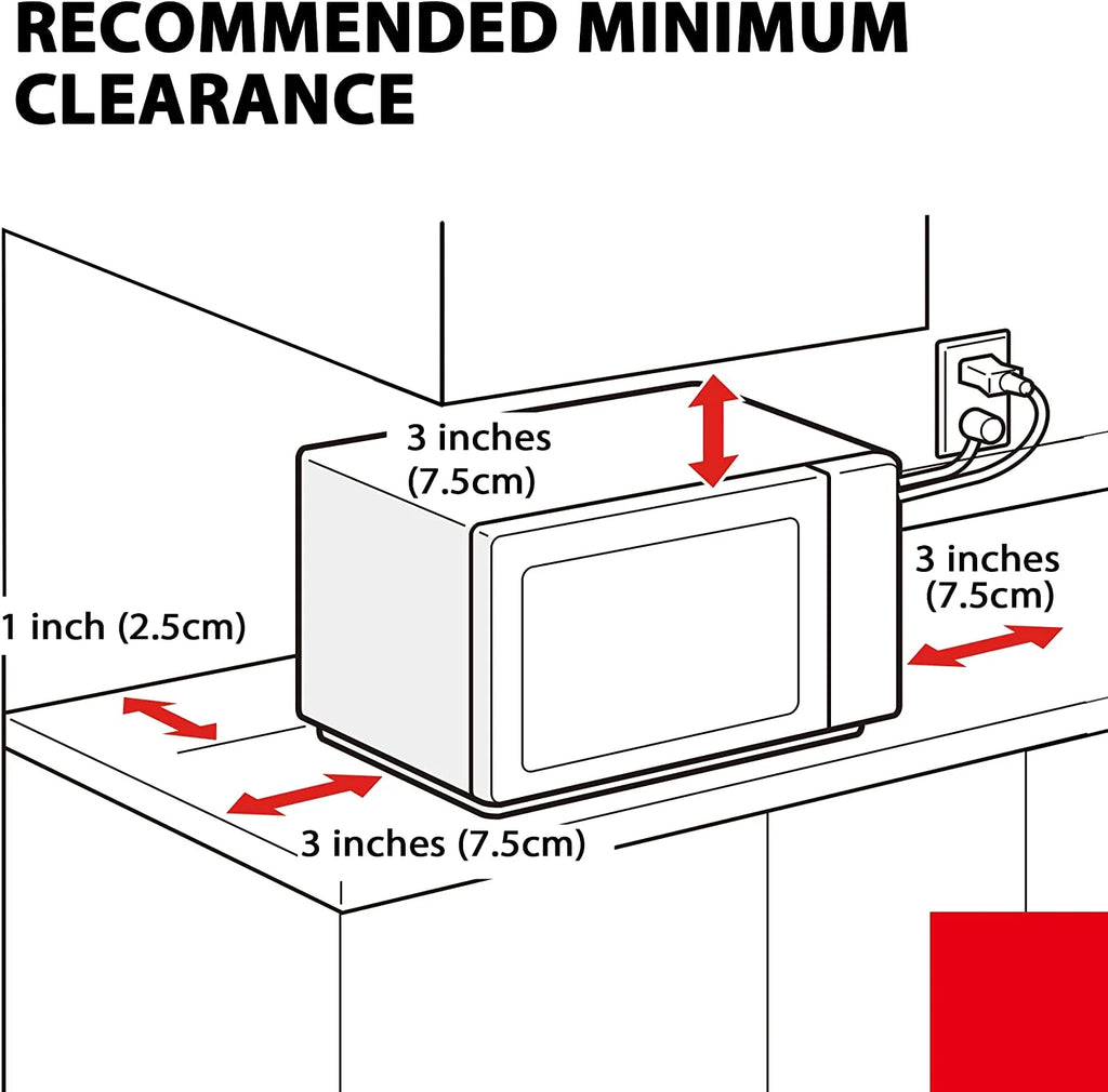 Microwave Oven 0.9 cu ft Stainless Steel with Eco Mode and LED Lighting A805