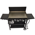 Griller's Choice Outdoor Griddle Grill Propane Flat Top - Hood Included, Large Flat Top Grill, 2-in-1 Portable, Paper Towel Holder