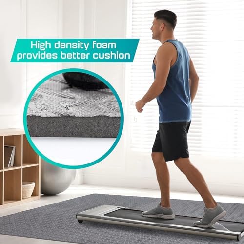 Puzzle Exercise Mat for Home Gym, EVA Interlocking Foam Floor Tiles with Border I79139