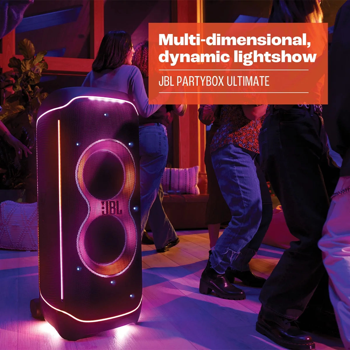 Waterproof Wi-Fi Party Speaker with Dolby Atmos and Lighting Effects E93491