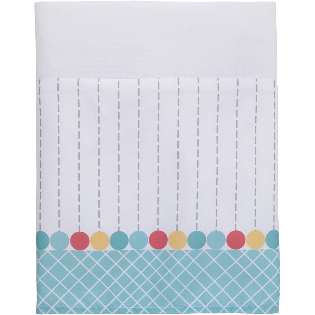 4-Piece Crib Bedding Set, Gray Red Blue D150