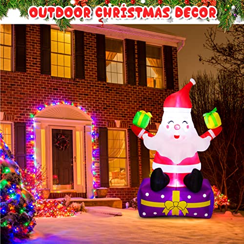 Inflatable Santa Claus with Gift Boxes Outdoor Christmas Yard Decor Z81936