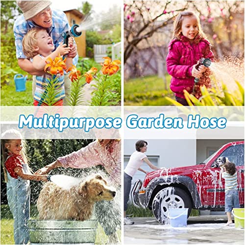 Expandable Garden Hose with Metal Fittings and 10-Function Nozzle X634240