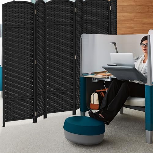 4 Panel Room Divider Screen 5.6 Ft Tall Folding Privacy Partition N658