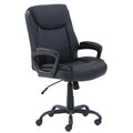 Mid-Back Padded Office Desk Chair with Armrest, Black W8120