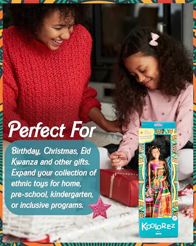 Black Doll Set with Movable Joints for Girls P68886