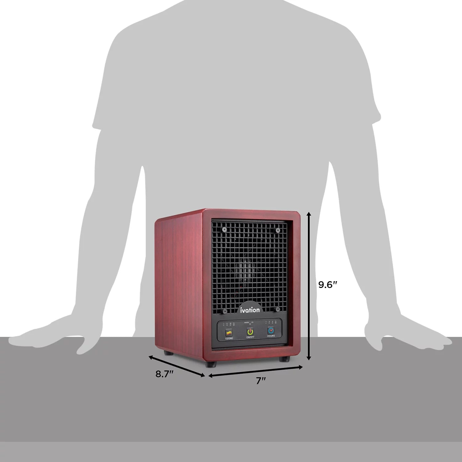 Portable Ozone Air Purifier with Multi-Level Filtration and UV Lamps N2980