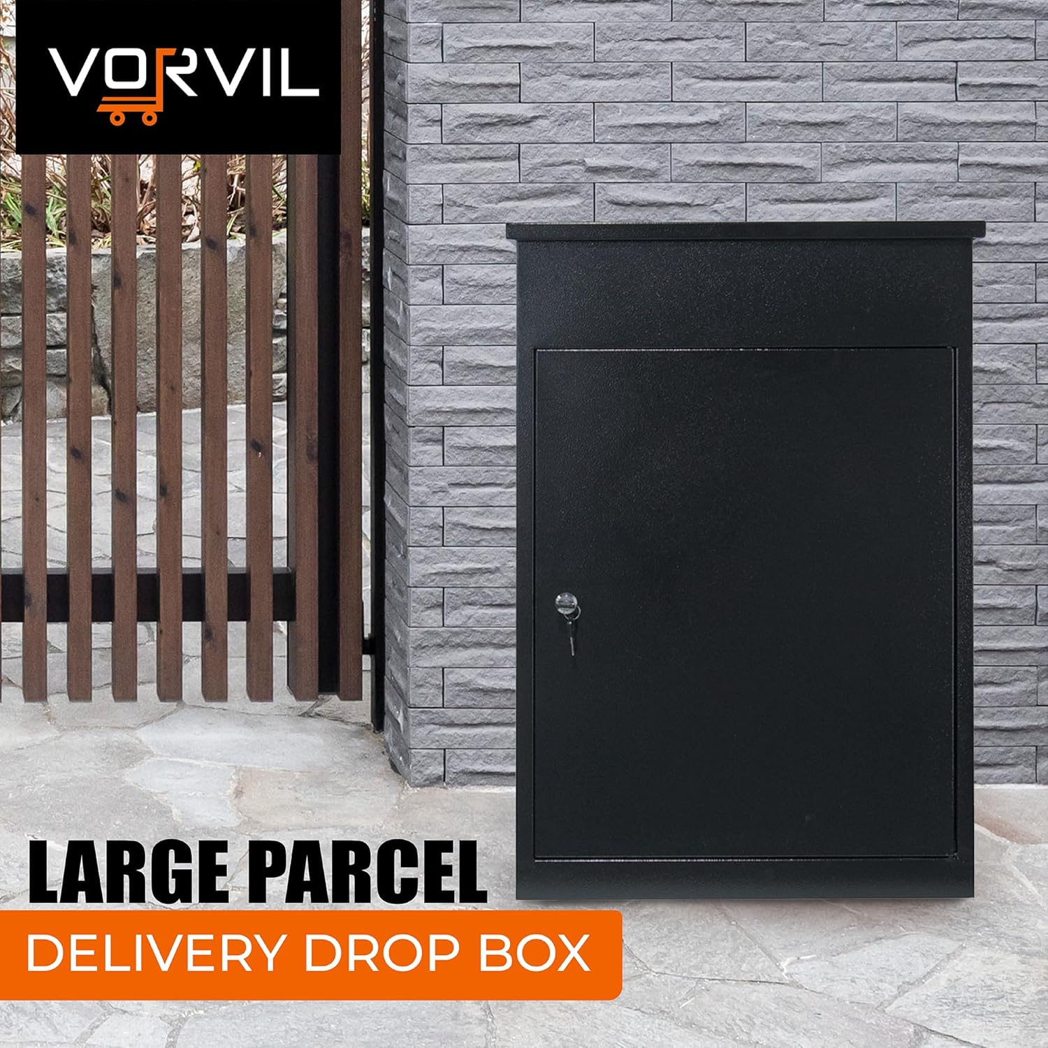Wall Mounted Lockable Steel Parcel Box for Porch Delivery M46173