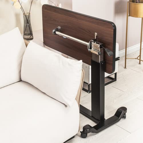 Adjustable Overbed Table with Wheels for Meals, Laptop, Writing I4911