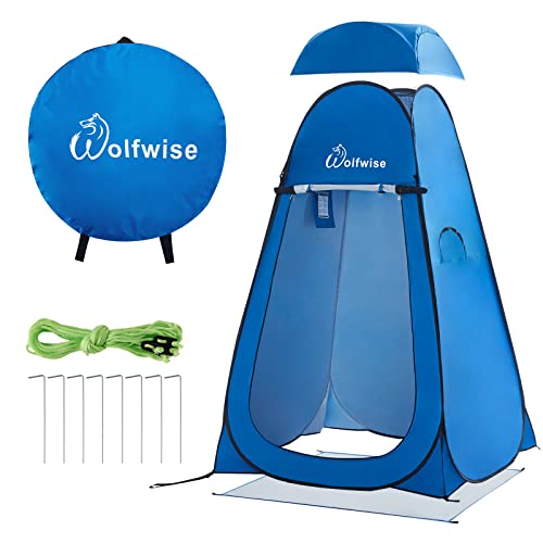WolfWise Pop Up Privacy Shower Tent Portable Outdoor Sun Shelter Camp Toilet Changing Dressing Room
