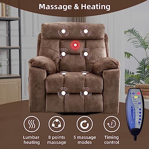 Large Power Lift Recliner Chair with Massage and Heat for Elderly, Wide Recliners with Cup Holders and USB Port A688