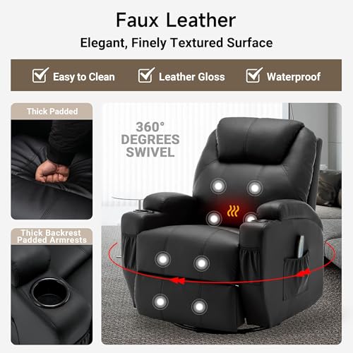 Rocking Recliner Chair with Massage and Heat E368