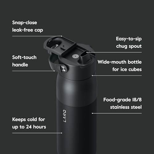 Insulated Stainless Steel Water Bottle 34oz with Silicone Handle L348874