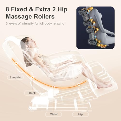 Zero Gravity Full Body Massage Chair with Heating, Foot Massage, Bluetooth Speaker L5704