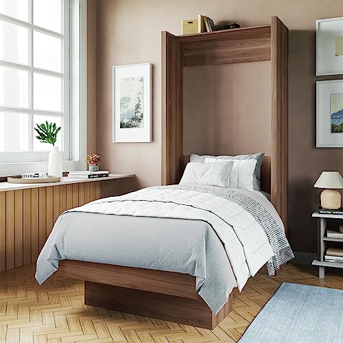 Full Murphy Wall Bed in White with Shelf O67975