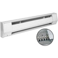 King Electric 6K2412BW 6 ft. 1500-1125W 277-240V K Series Electric Baseboard Heater, White