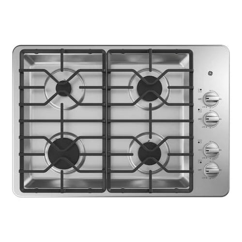 GE® Appliances 30" Built- In Gas Cooktop model JGP3030SLSS (HxWxD) 4 3/4 Height x 30 Width x 21 D