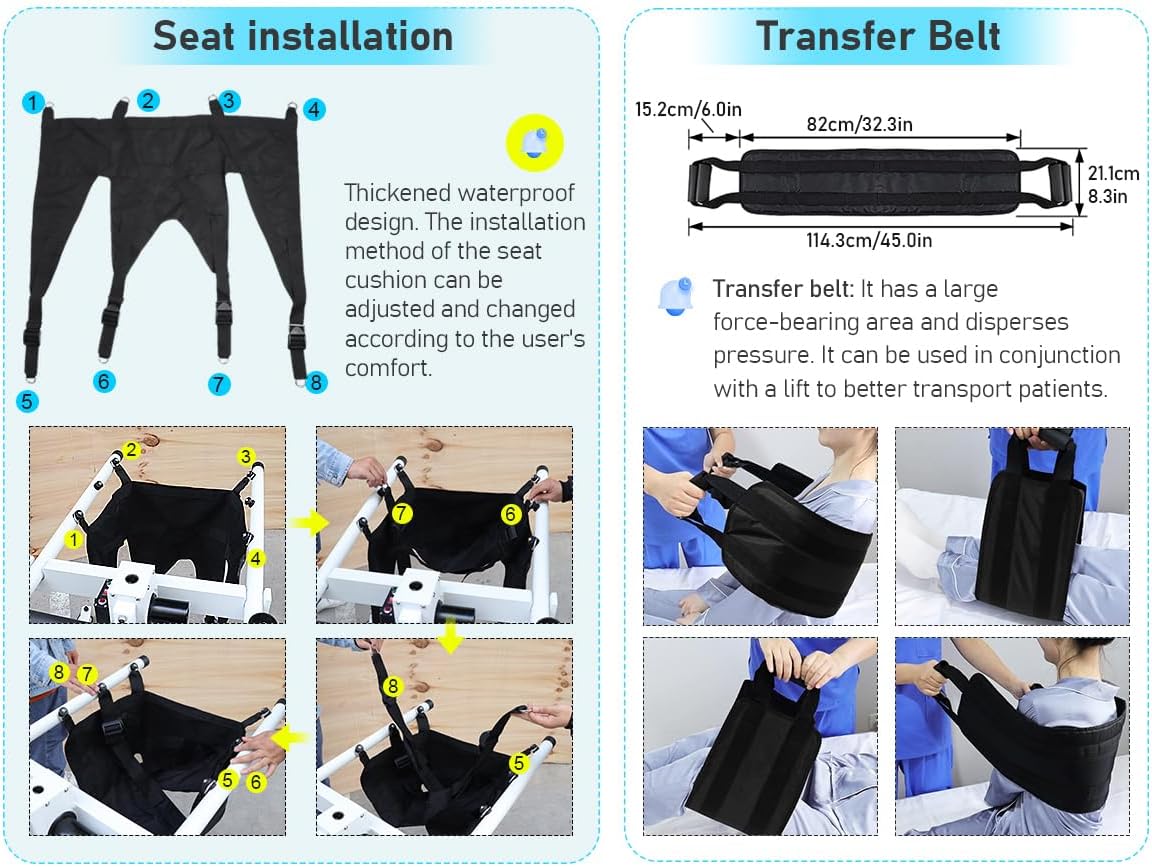 Electric Patient Transfer Lift Chair for Seniors, Wheelchair to Car Transfer Device K26674