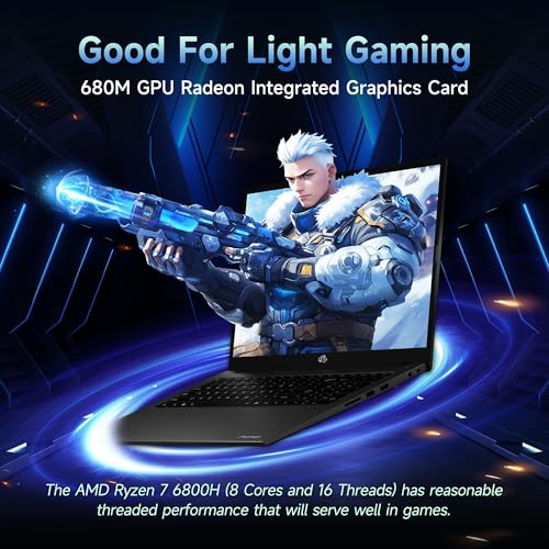 17.3" IPS FHD Gaming Laptop, AMD Ryzen 7, 32GB DDR5 RAM, 1TB SSD U1703