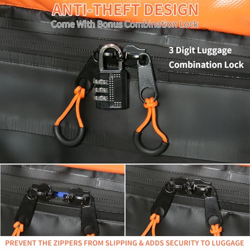 Car Rooftop Cargo Carrier Bag, Waterproof Heavy Duty 840D, with Anti-Slip Mat and Storage Bag P4777