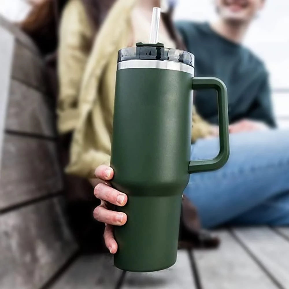 40 oz Stainless Steel Insulated Tumbler with Straw P2112