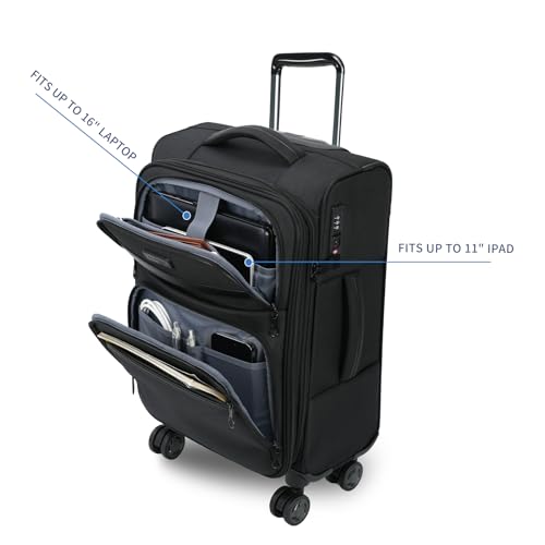 Softside Expandable Carry On Luggage with Spinner Wheels and TSA Lock, 20-Inch R869