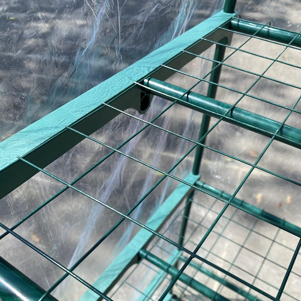 Mini Greenhouse 4 Tiers with Wheels for Plants G970