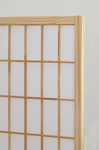 4 Panel Shoji Room Divider, Natural P768439