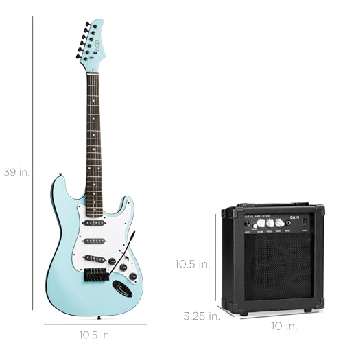 Beginner Electric Guitar Starter Kit with Case, Amp, and Accessories G63095