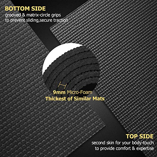 Large Yoga Mat 6x4 6x6 7x5 Extra Thick Non-Slip Exercise Mat for Pilates Stretching Meditation S2365