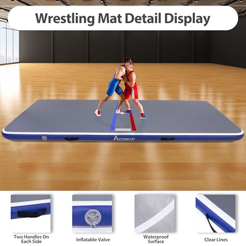 Inflatable Wrestling Mat 10FT/5FT, Portable Jiu Jitsu Mats for Home Training T136369